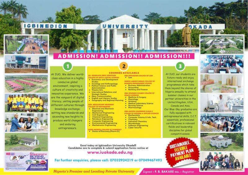 Homepage Igbinedion University Okada homepage-igbinedion-university-okada